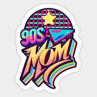 90s Mom Retro Style: Vintage Nostalgia Design Sticker